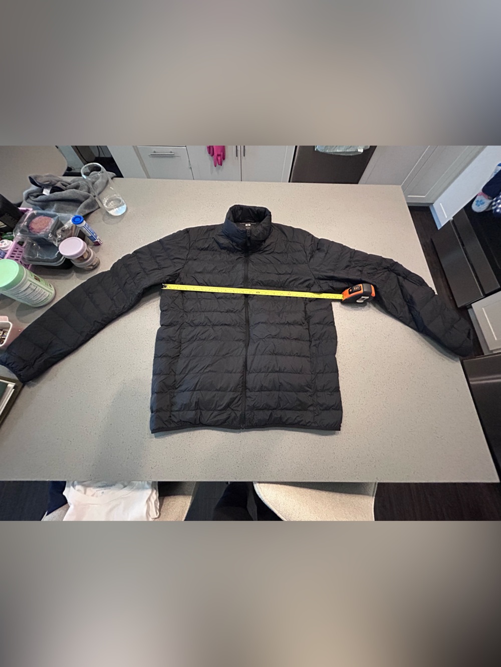 Uniqlo Men's Black Quilted Lightweight Puffer Coat